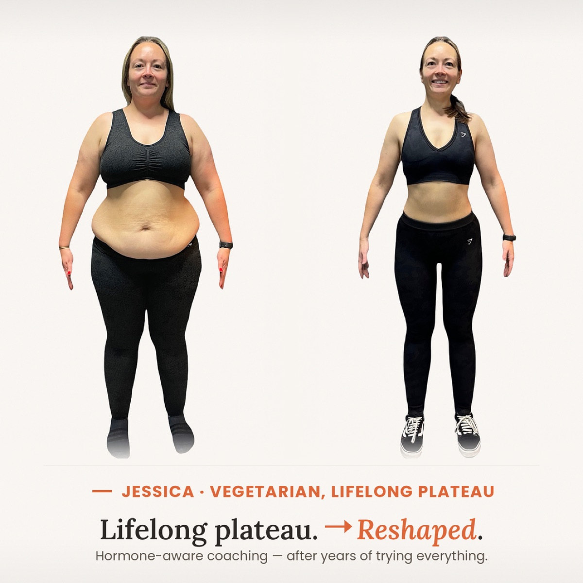 Jessica — Vegetarian, lifelong plateau, reshaped after years of trying everything